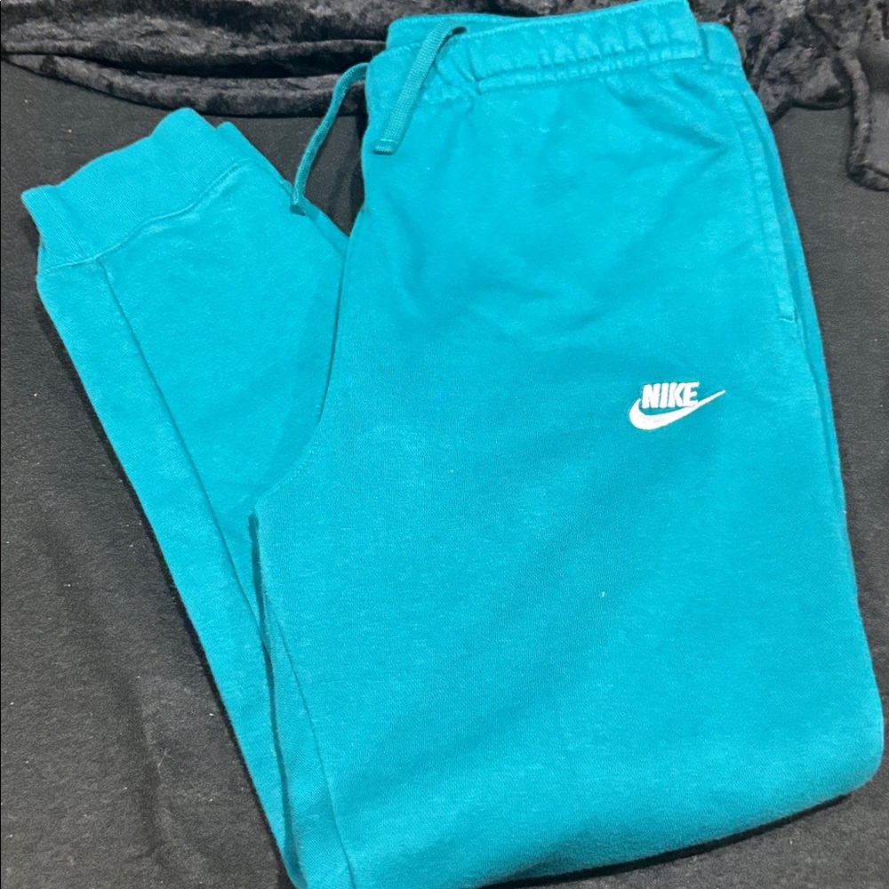 Nike Ladies Teal Joggers with Pockets